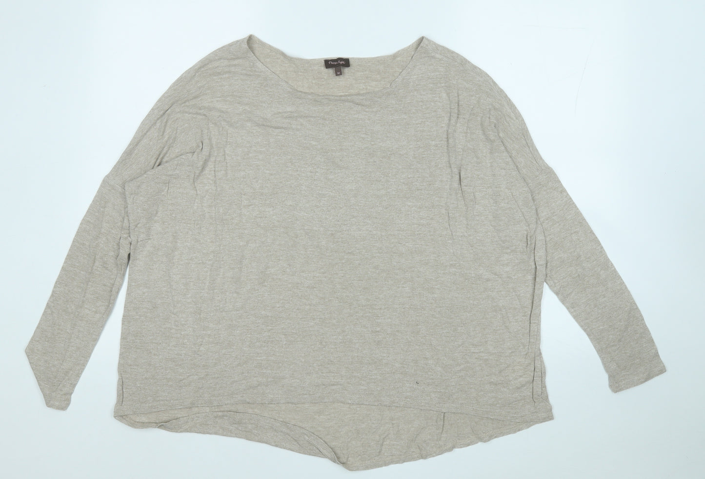 Phone Eight Womens Beige Round Neck  Viscose Pullover Jumper Size M