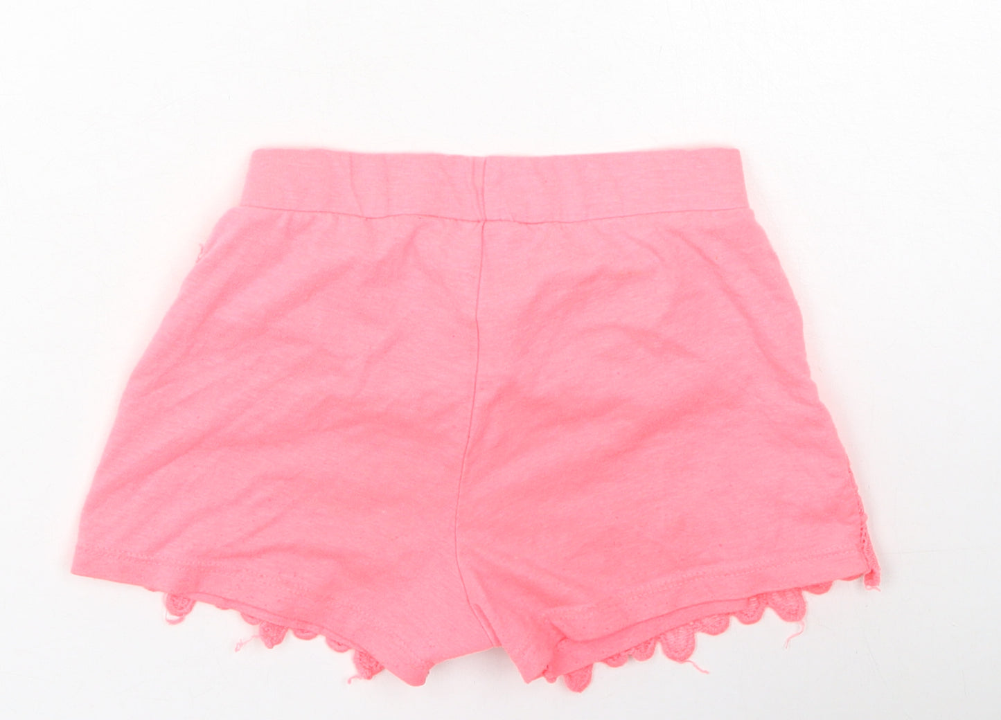 Primark Girls Pink  Polyester Sweat Shorts Size 6-7 Years  Regular