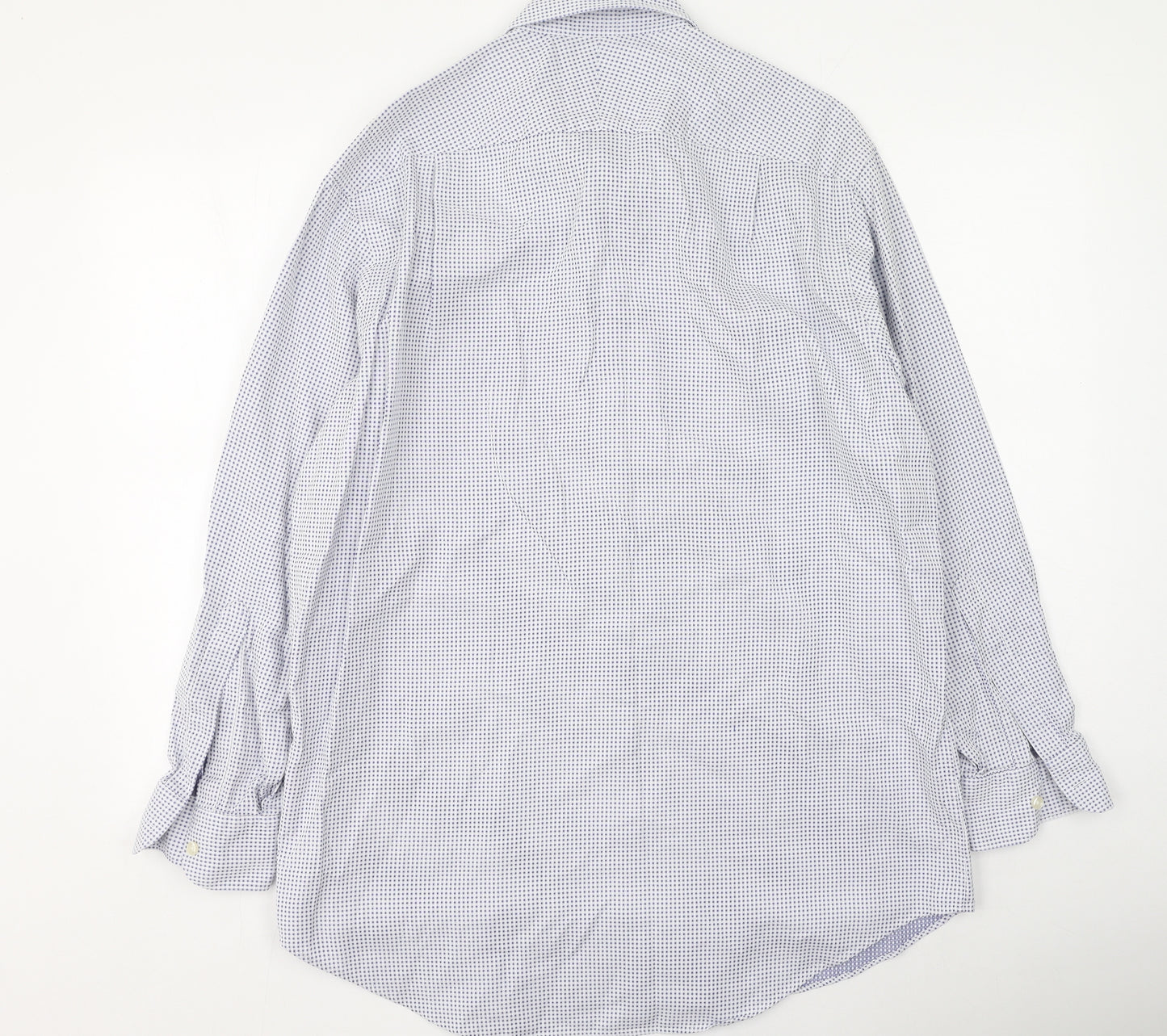 Charles Tyrwhitt Mens Blue  Cotton  Button-Up Size 42 Collared