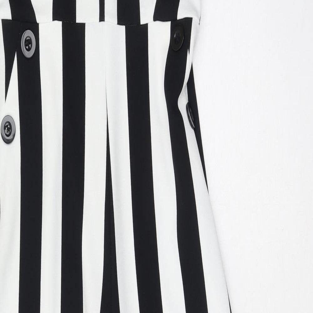 Cameo Rose  Womens Multicoloured Striped Polyester Jumpsuit One-Piece Size 10 L38 in