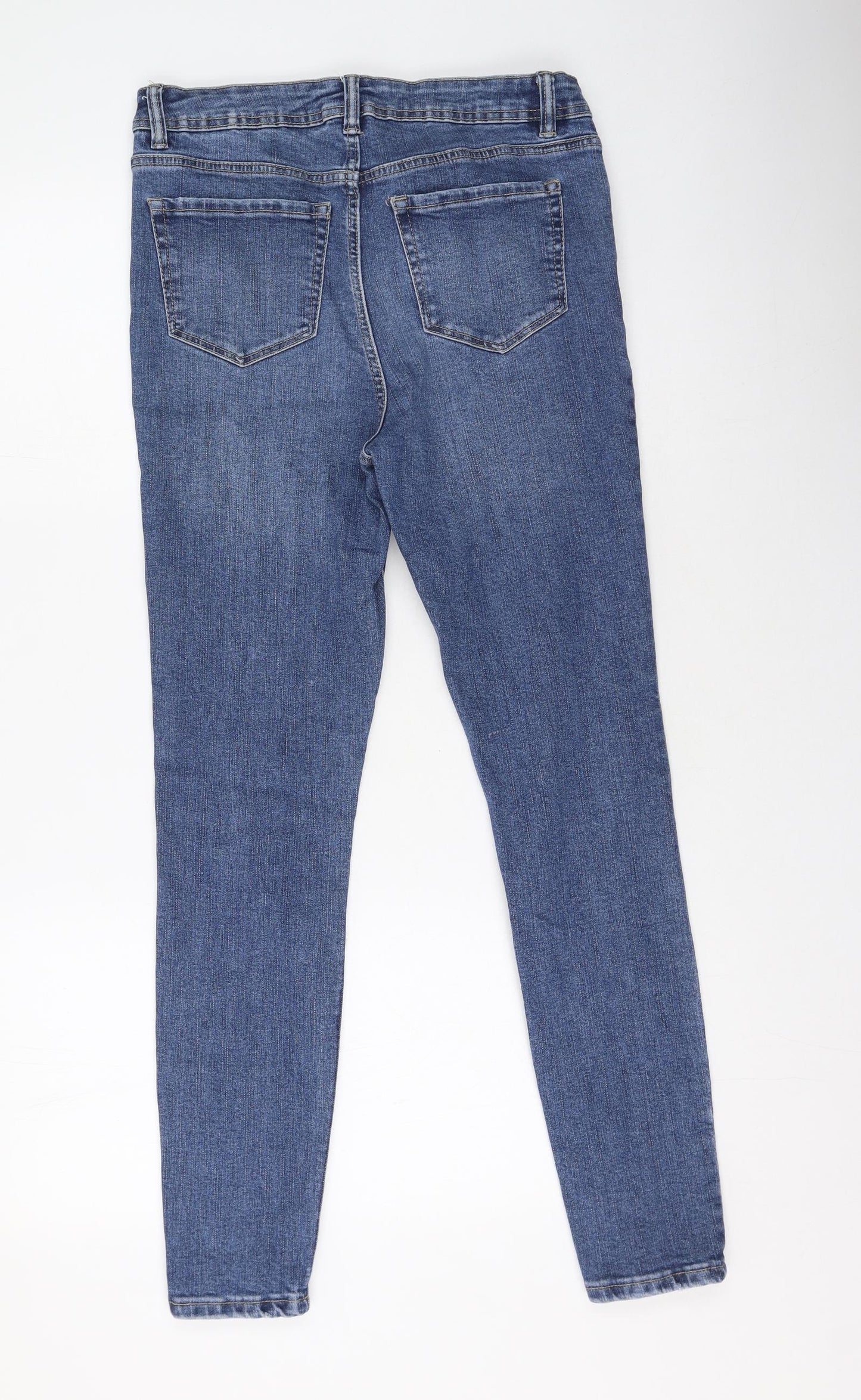 George  Womens Blue  Cotton Skinny Jeans Size 12 L27 in Regular