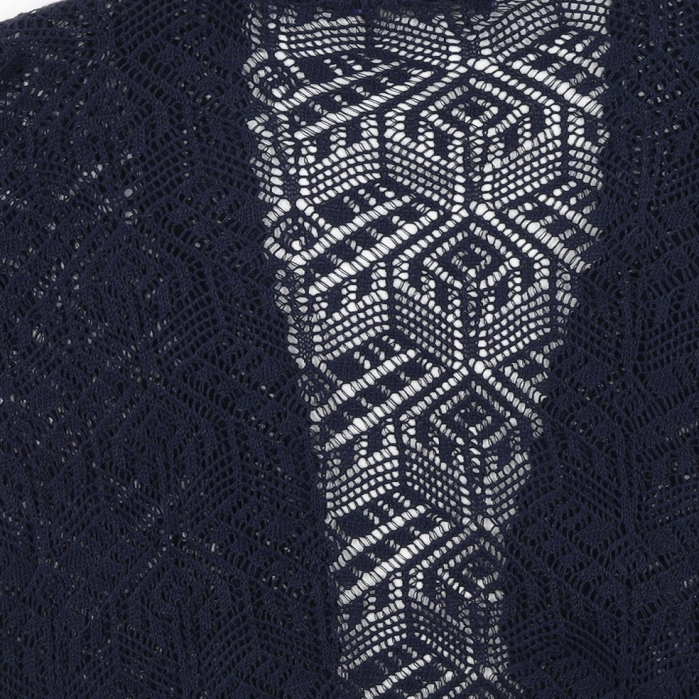 Autonomy Womens Blue Round Neck  Cotton Cardigan Jumper Size M