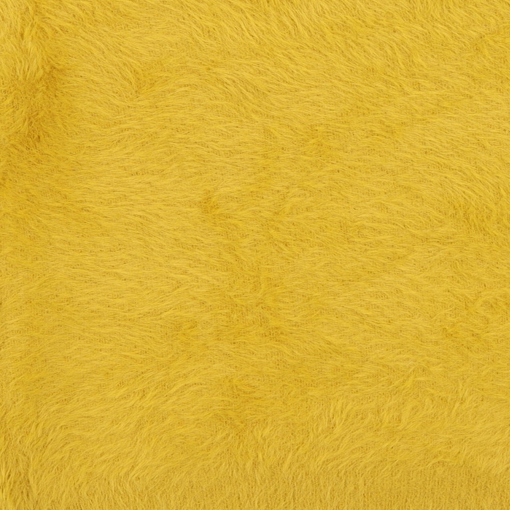 Marks and Spencer Womens Yellow Round Neck  Polyamide Pullover Jumper Size S