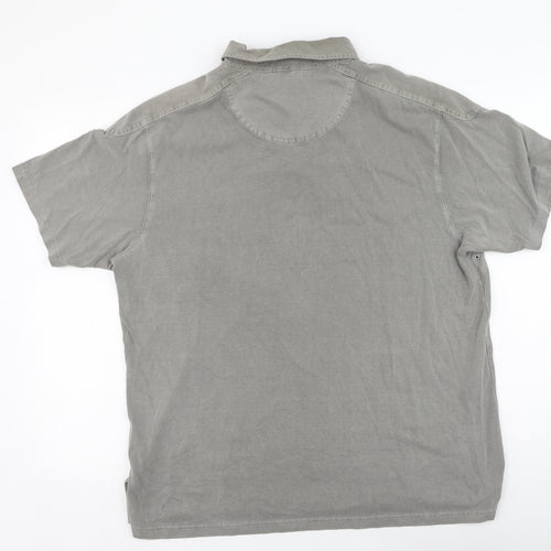 Marks and Spencer Mens Grey  Cotton  Polo Size XL Collared