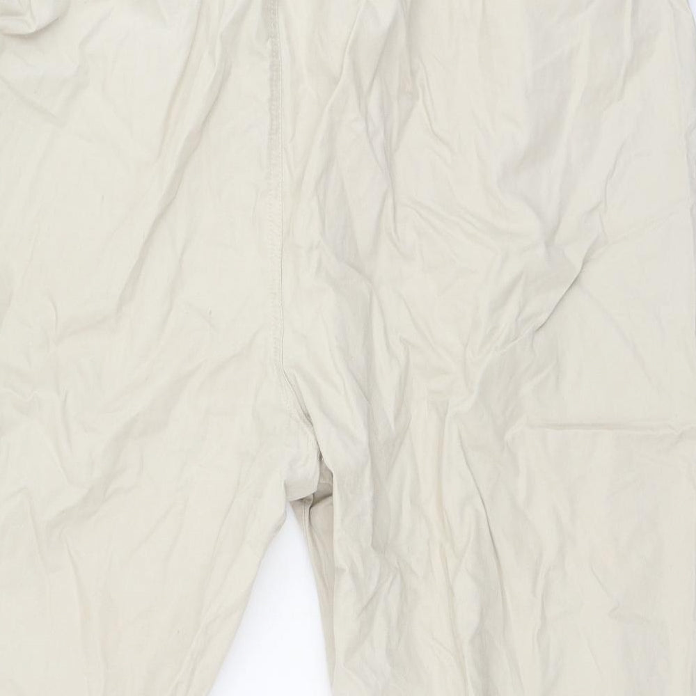 Marks and Spencer Womens Beige  Cotton Cargo Shorts Size 24 L20 in Regular