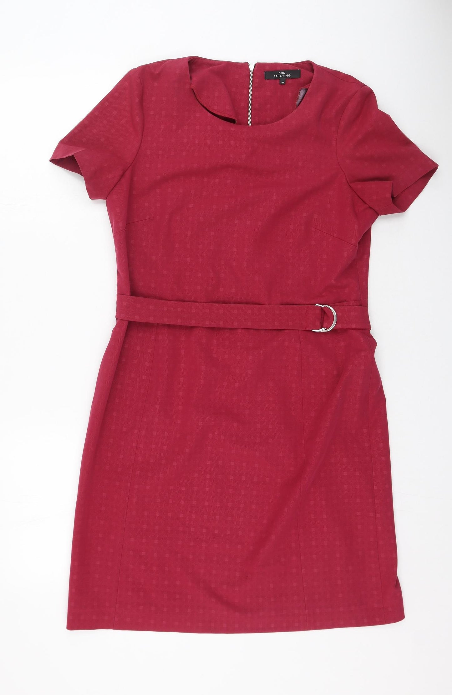 NEXT Womens Red  Polyester Pencil Dress  Size 14  Round Neck
