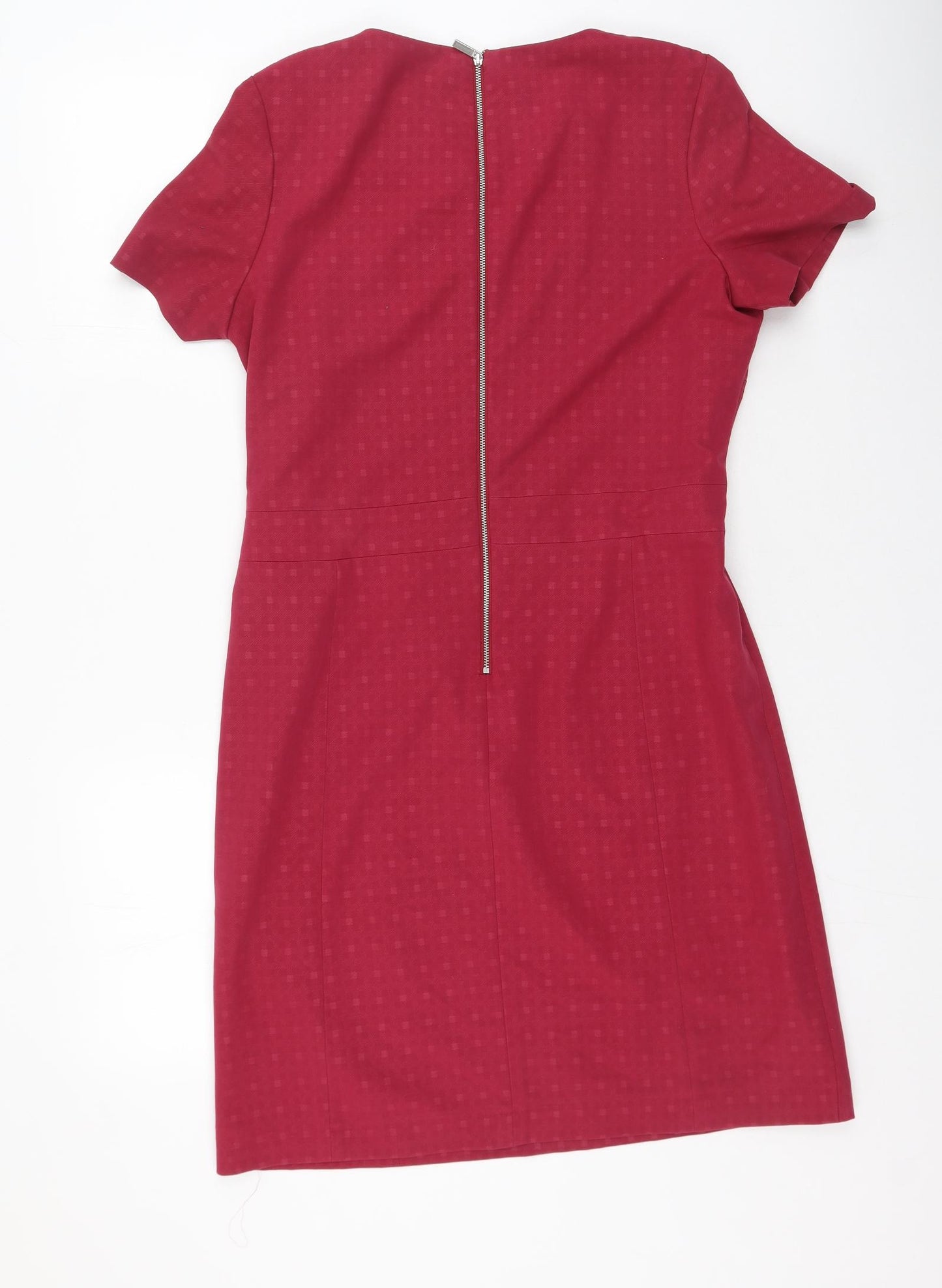 NEXT Womens Red  Polyester Pencil Dress  Size 14  Round Neck