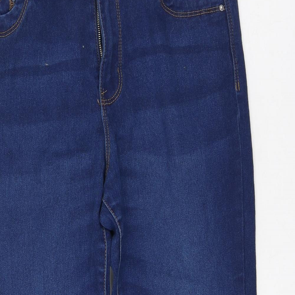 Primark Womens Blue  Cotton Skinny Jeans Size 16 L38 in Regular