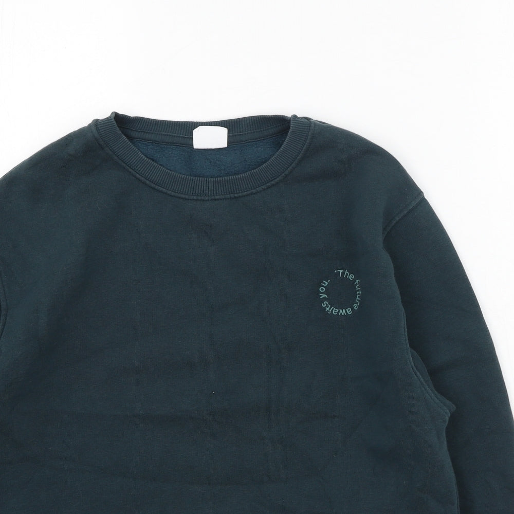 Zara Boys Green  Cotton Pullover Sweatshirt Size 13-14 Years