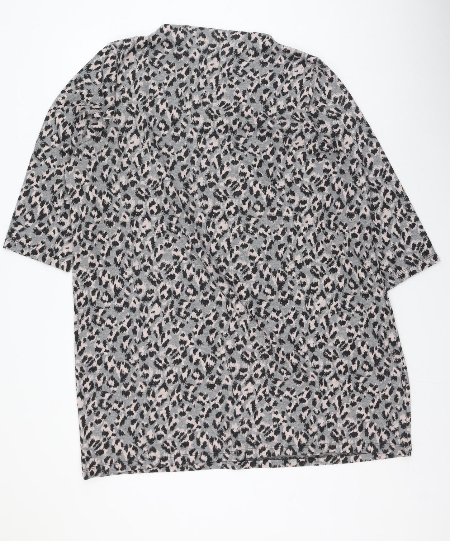 TU Womens Multicoloured Animal Print Polyester A-Line  Size 24  Round Neck