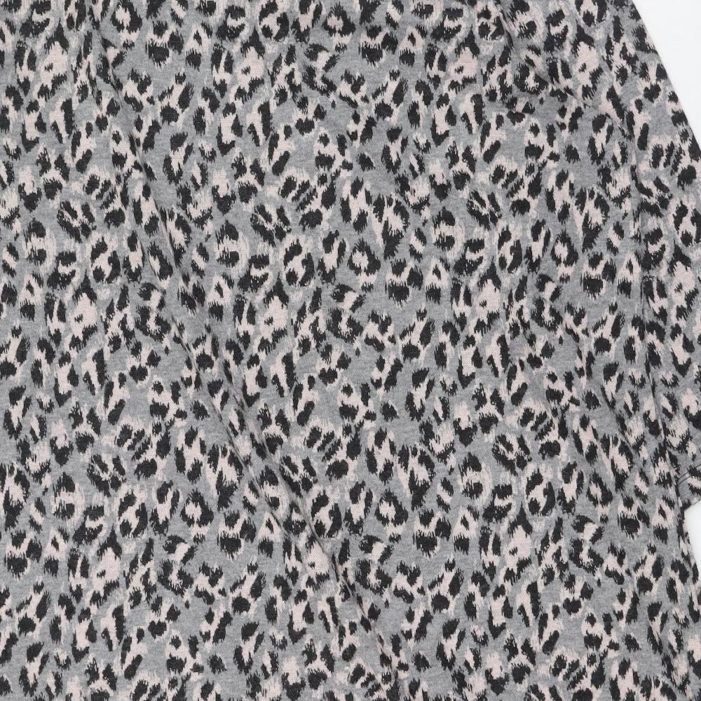 TU Womens Multicoloured Animal Print Polyester A-Line  Size 24  Round Neck