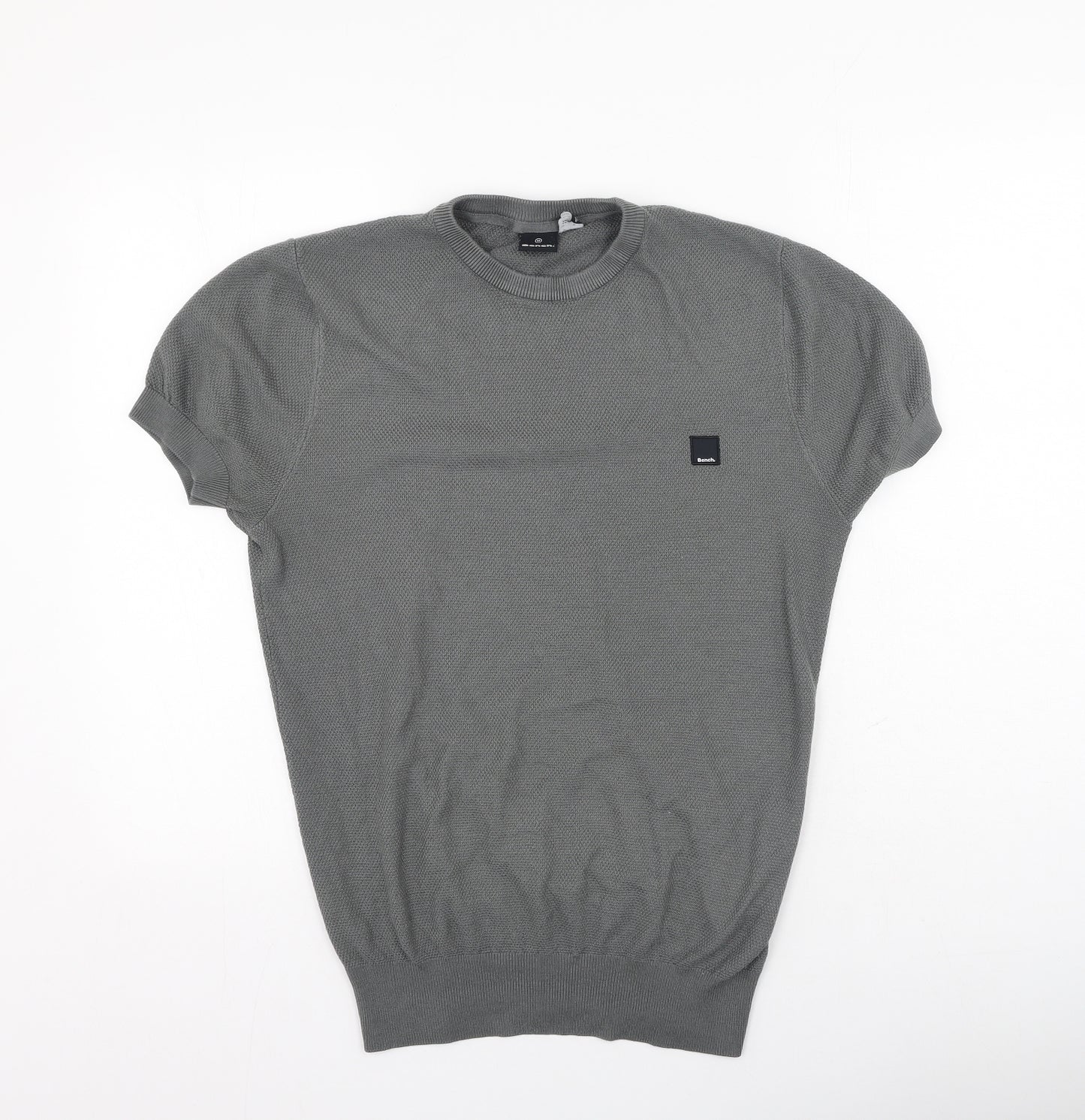 Bench Mens Grey  Acrylic  T-Shirt Size M Round Neck