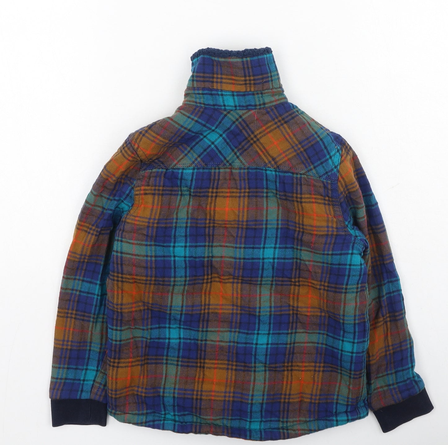 Marks and Spencer Boys Multicoloured Plaid  Basic Jacket Jacket Size 5-6 Years