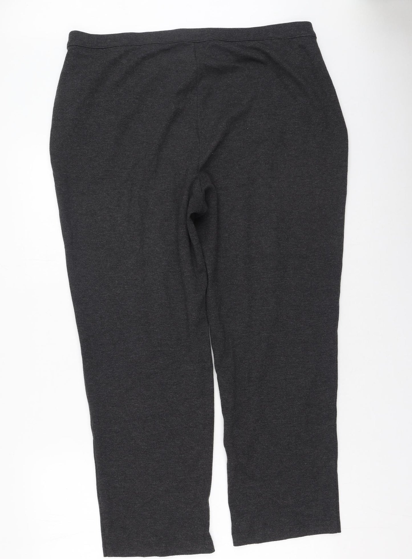 Marks and Spencer Womens Grey  Polyester Jogger Trousers Size 20 L37 in Regular
