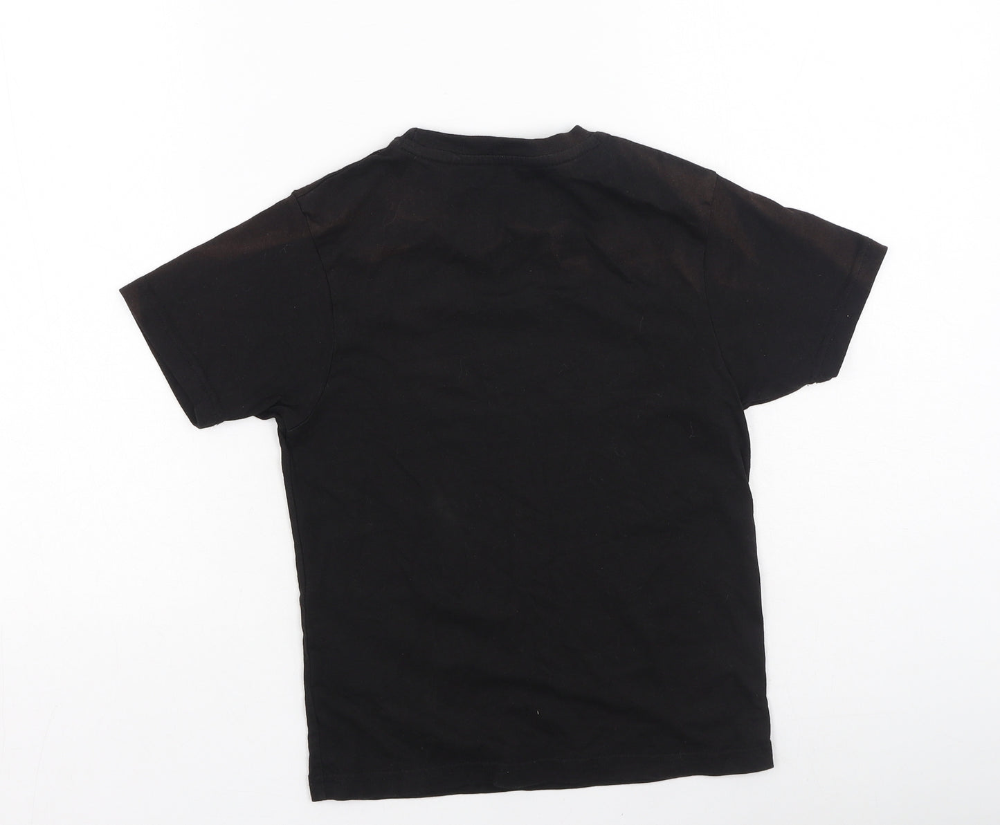 McKenzie Boys Black  Cotton Basic Casual Size 8-9 Years Round Neck