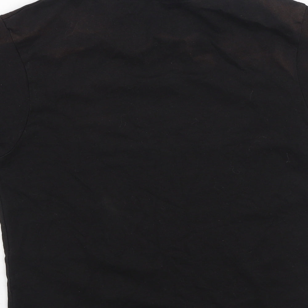 McKenzie Boys Black  Cotton Basic Casual Size 8-9 Years Round Neck