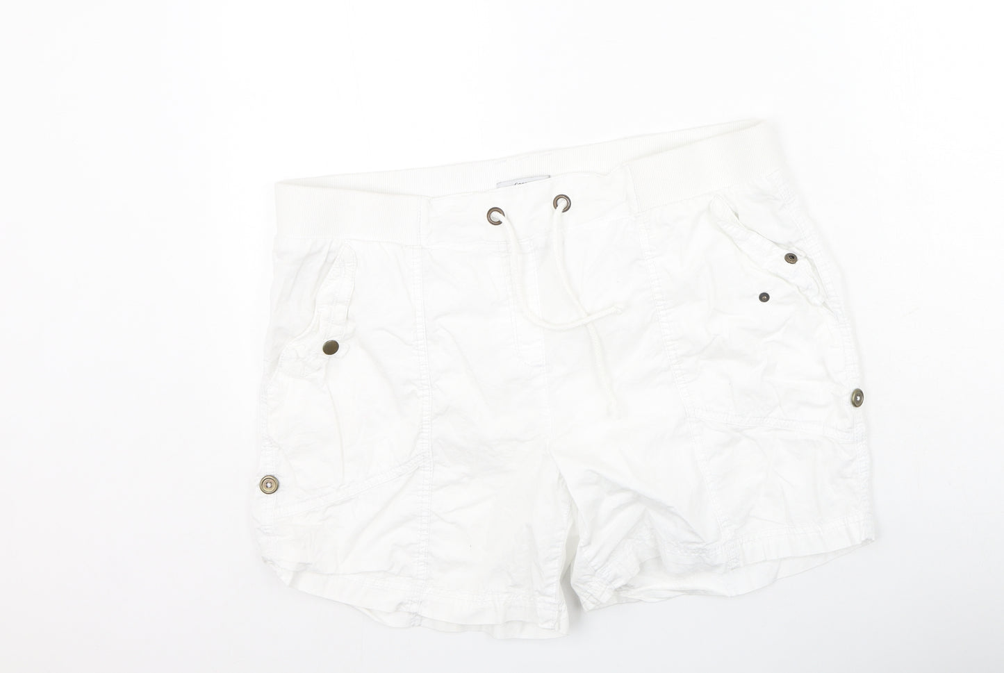 George  Womens White  Cotton Cargo Shorts Size 8 L6 in Regular