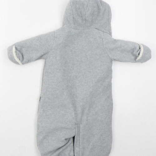 Gap Baby Grey Solid Polyester Cami One Piece Size 0-3 Months  Zip - Sleeping Bag