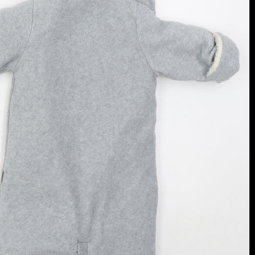 Gap Baby Grey Solid Polyester Cami One Piece Size 0-3 Months  Zip - Sleeping Bag