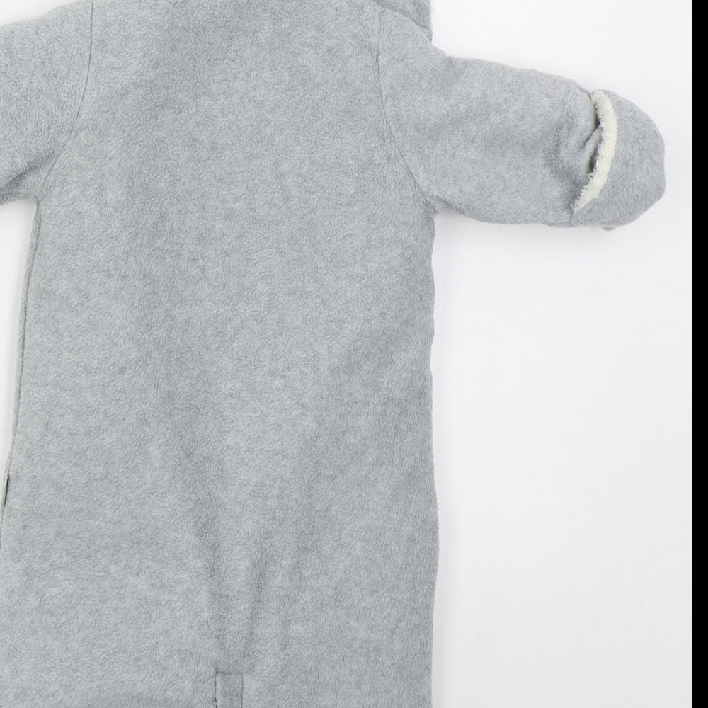 Gap Baby Grey Solid Polyester Cami One Piece Size 0-3 Months  Zip - Sleeping Bag