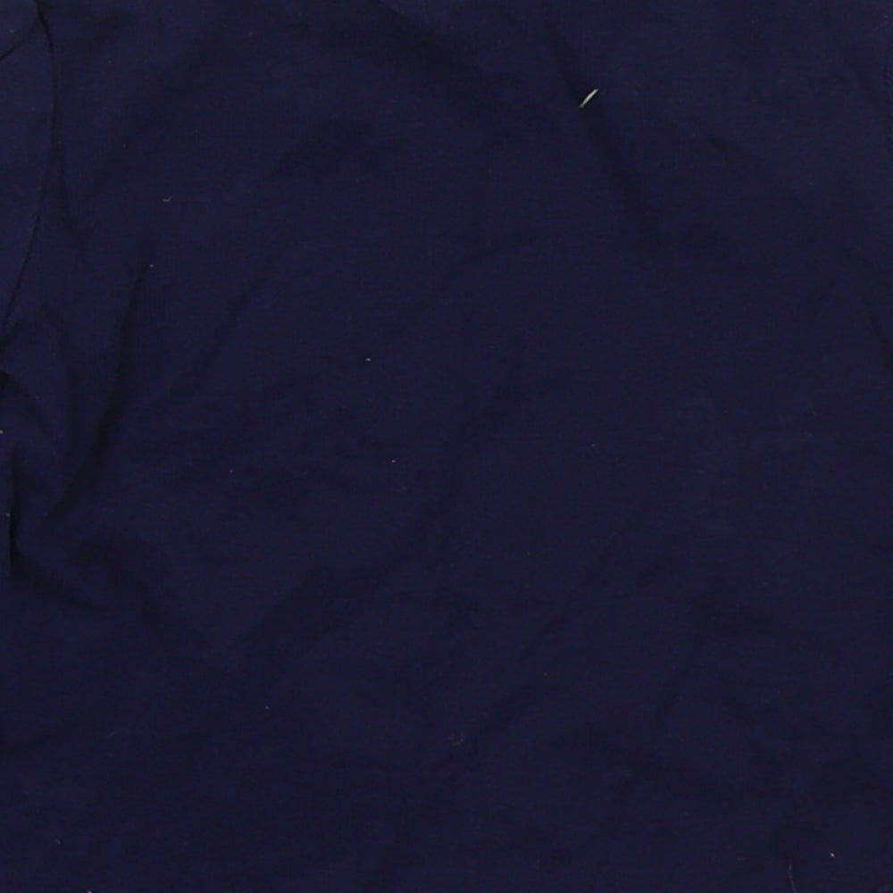 George Girls Blue  Cotton Basic T-Shirt Size 12-18 Months Crew Neck Pullover - Flower