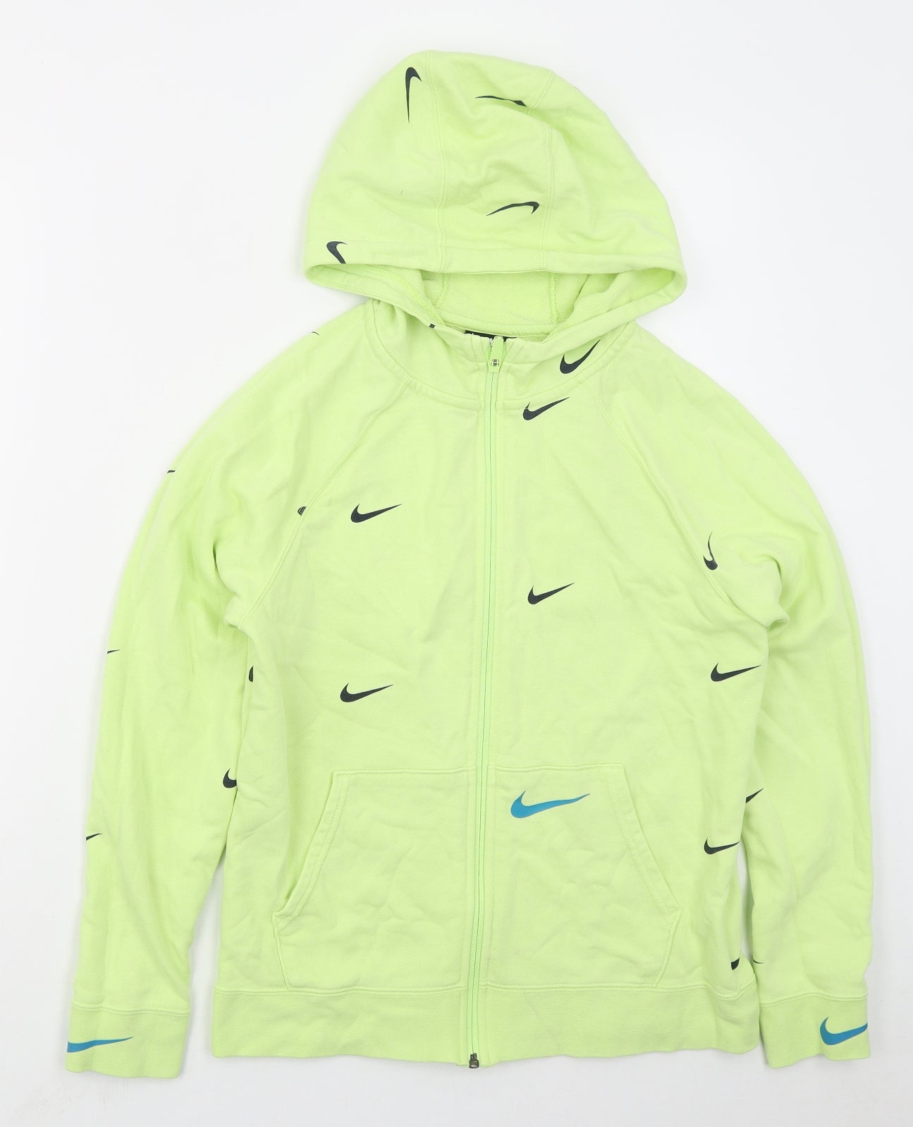 Nike Boys Grey  Cotton Full Zip Hoodie Size XL  Zip