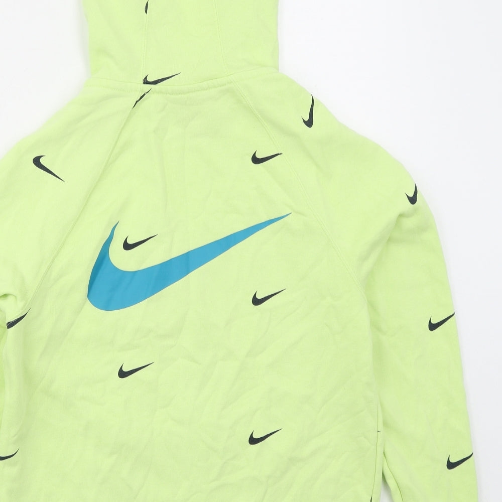 Nike Boys Grey  Cotton Full Zip Hoodie Size XL  Zip
