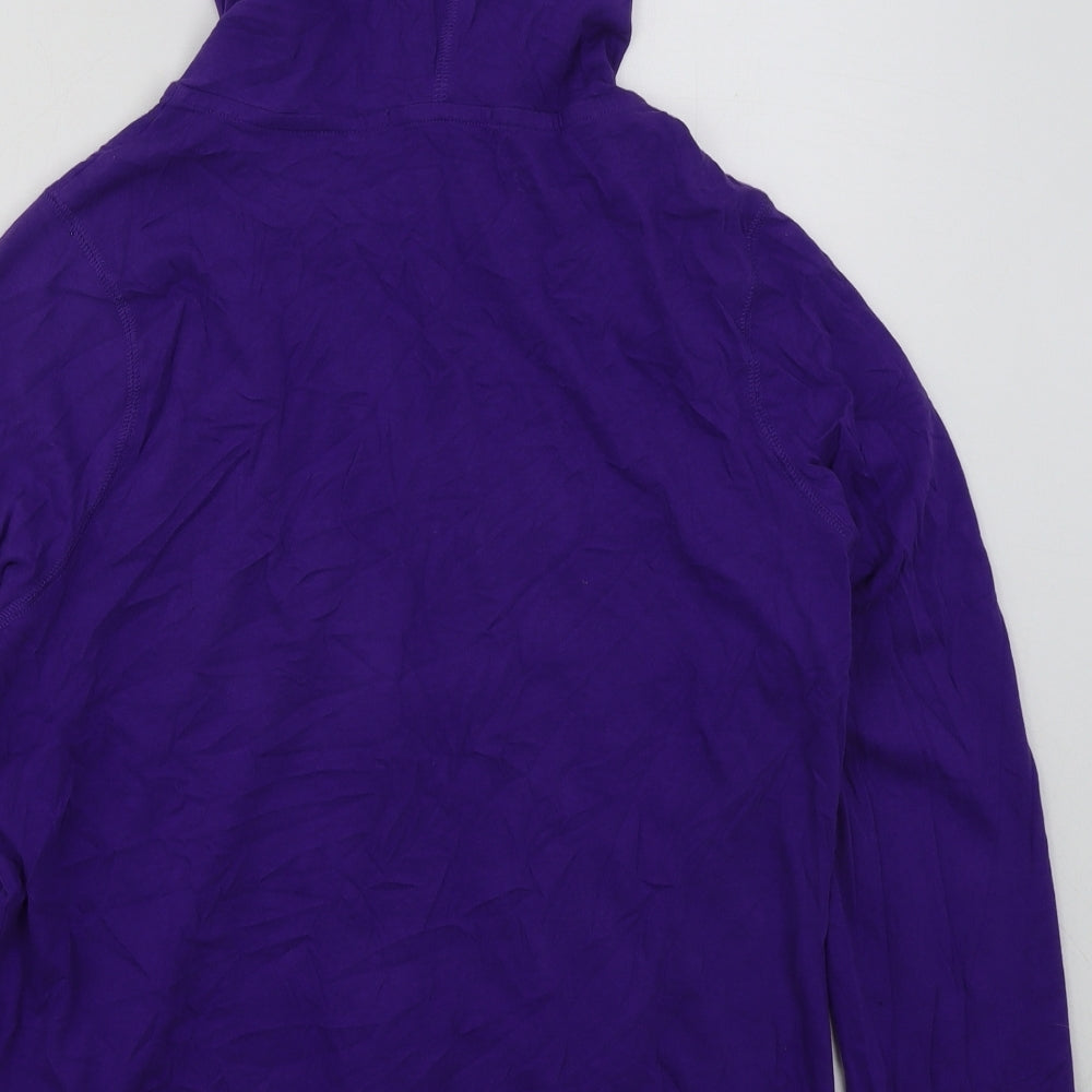 George Womens Purple  Cotton Full Zip Hoodie Size 18  Zip