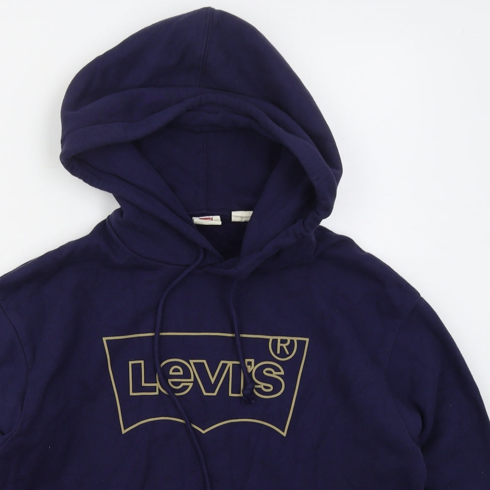 Levi's Mens Blue  Cotton Pullover Hoodie Size S