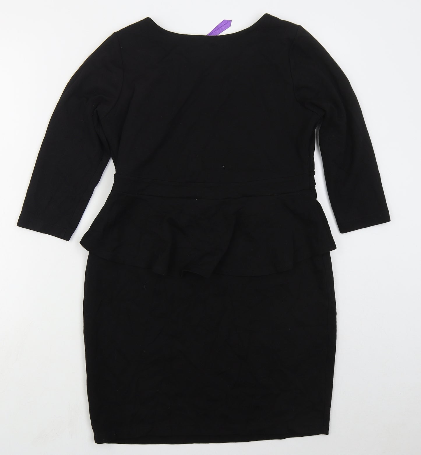 Seraphine Womens Black  Viscose Bodycon  Size 14  V-Neck Pullover