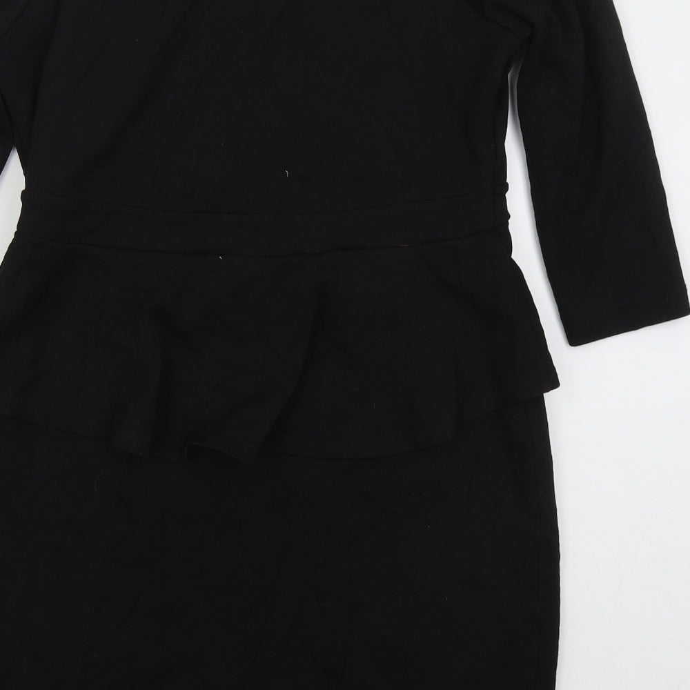 Seraphine Womens Black  Viscose Bodycon  Size 14  V-Neck Pullover