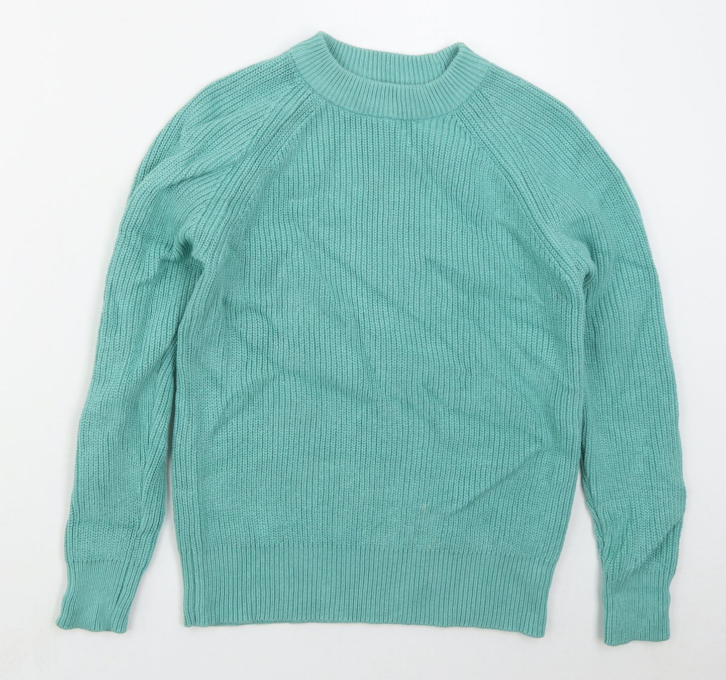 Marks and Spencer Mens Green Crew Neck  Cotton Pullover Jumper Size XS