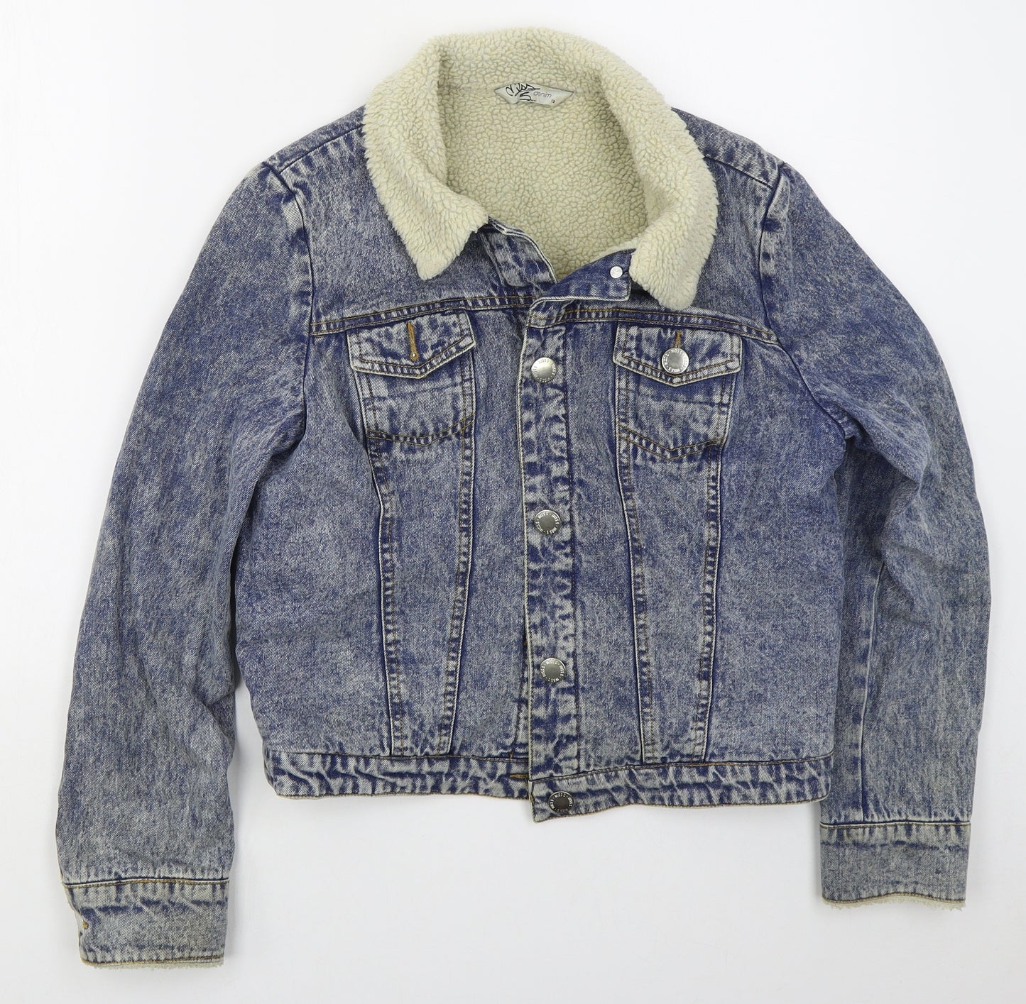 Miss Selfridge Womens Blue   Jacket  Size 12  Button