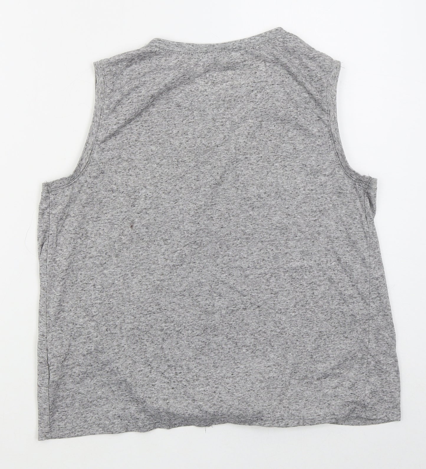 New Look Womens Grey  Polyester Basic Tank Size 14 Crew Neck - Cross