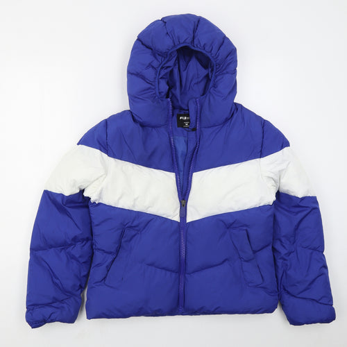 FB Sister Womens Blue   Puffer Jacket Coat Size M  Zip