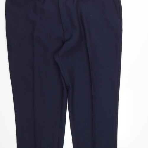 Premier Man Mens Blue  Polyester Trousers  Size 44 in L27 in Regular Zip
