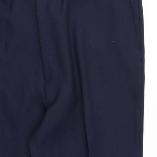 Premier Man Mens Blue  Polyester Trousers  Size 44 in L27 in Regular Zip