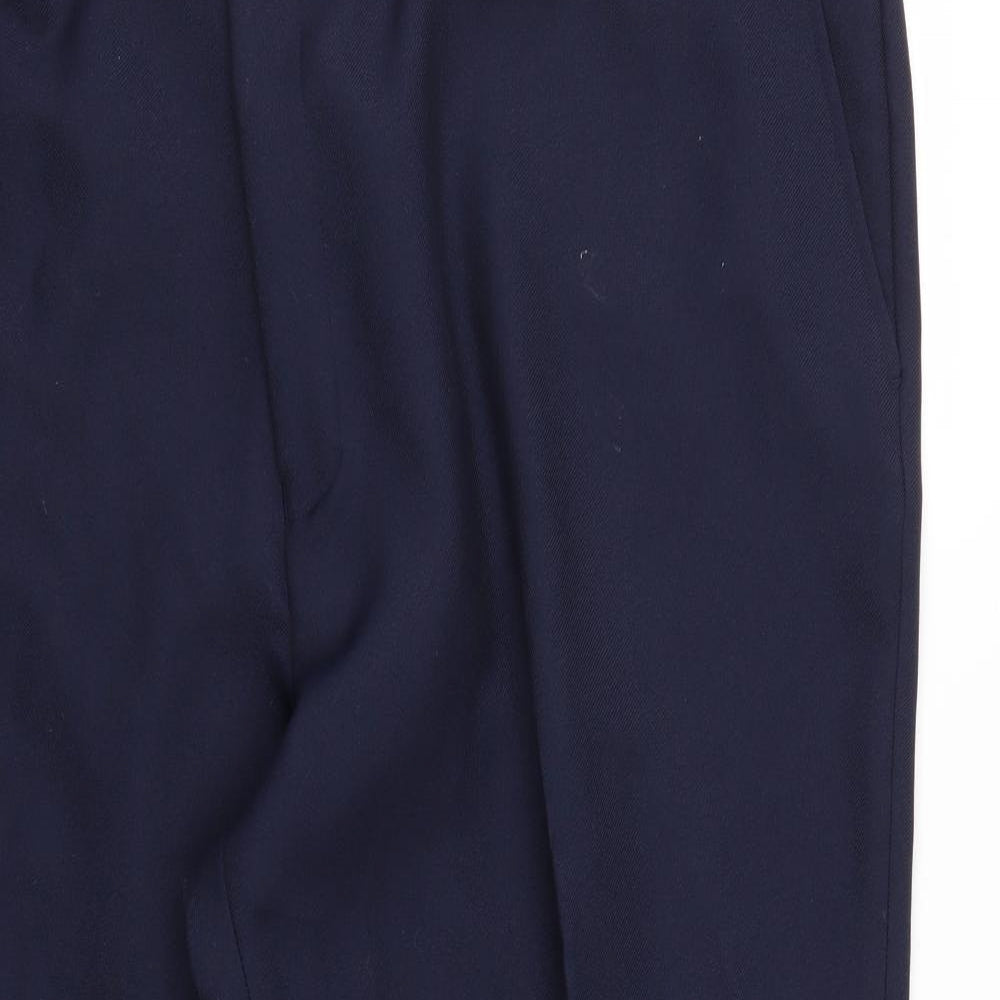 Premier Man Mens Blue  Polyester Trousers  Size 44 in L27 in Regular Zip