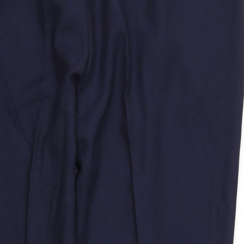 Premier Man Mens Blue  Polyester Trousers  Size 44 in L27 in Regular Zip