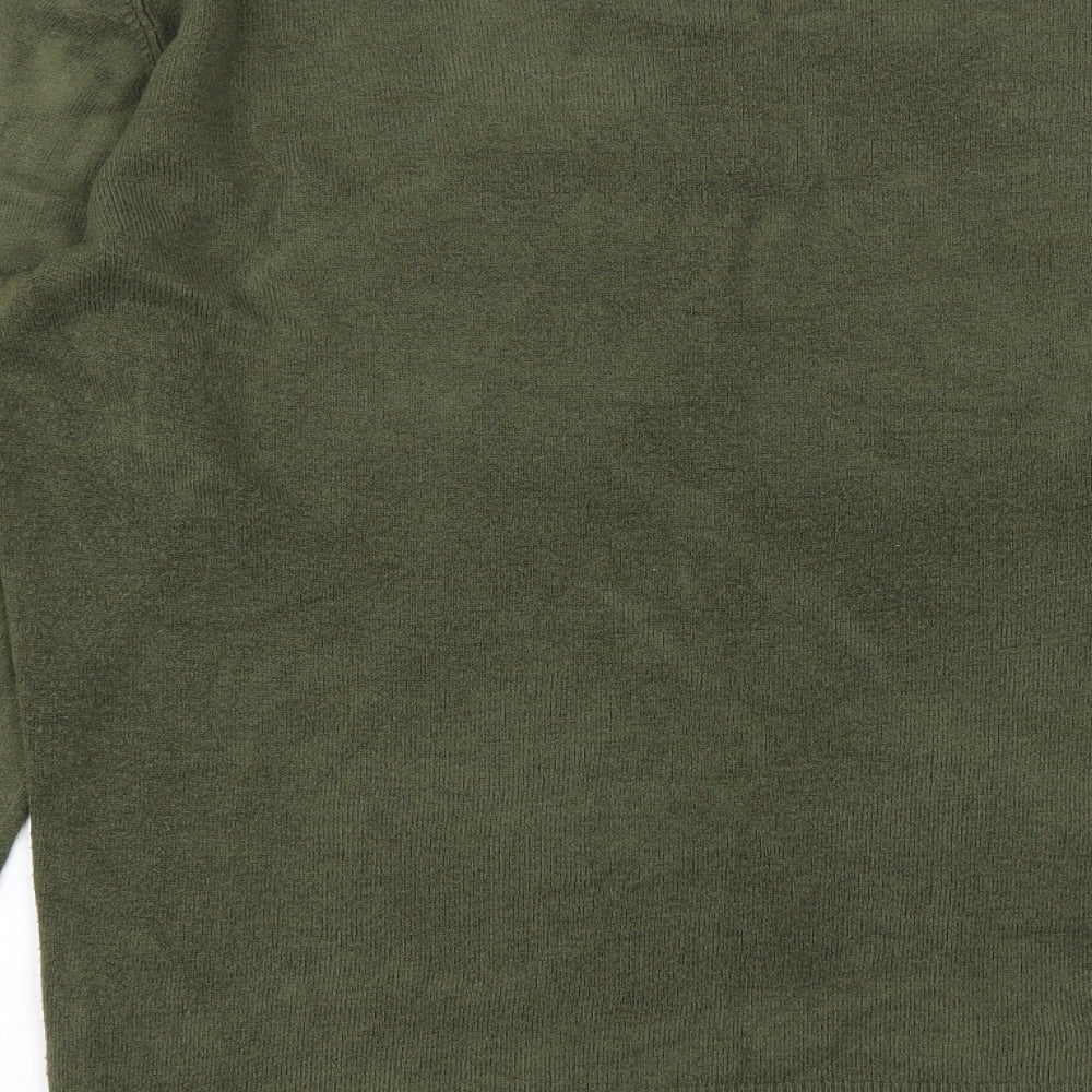Primark Mens Green Round Neck  Acrylic Pullover Jumper Size L