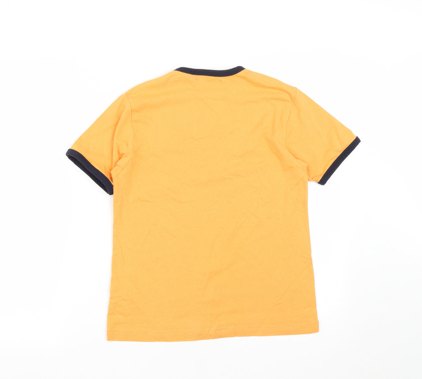 Ben Sherman Boys Orange  Cotton Basic T-Shirt Size M Round Neck