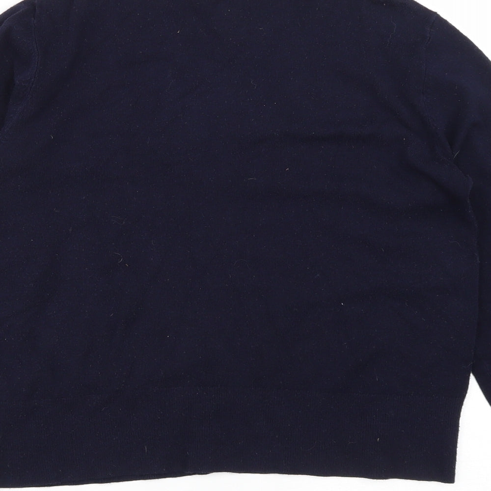 Matalan Womens Blue Round Neck  Viscose Cardigan Jumper Size 14