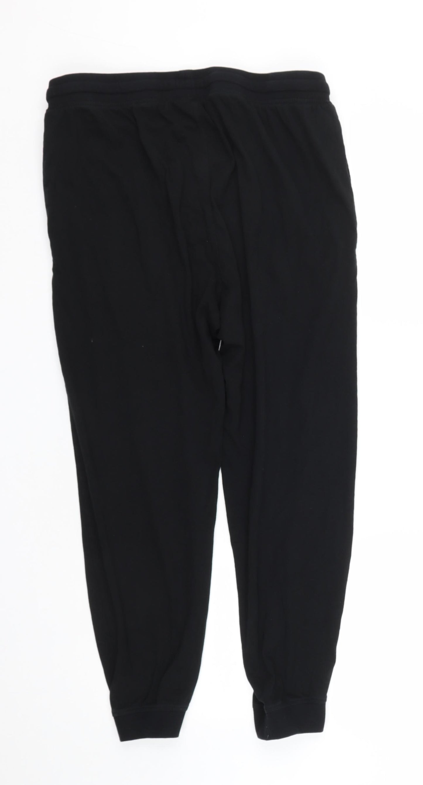 Primark Mens Black  Cotton Jogger Trousers Size L L27 in Regular Drawstring