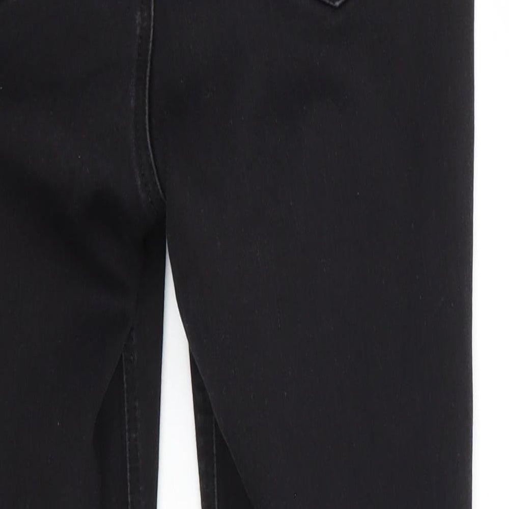 TU Womens Black  Cotton Straight Jeans Size 12 L27 in Regular Zip