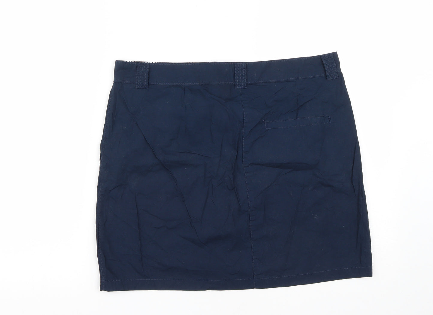 Dorothy Perkins Womens Blue  Polyester A-Line Skirt Size 12   Zip