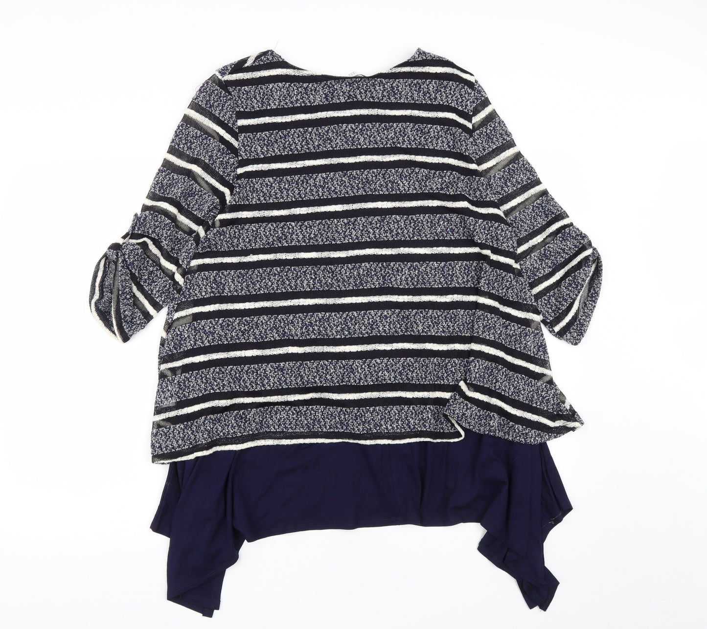 Lakeland Womens Blue Roll Neck  Viscose Pullover Jumper Size 12