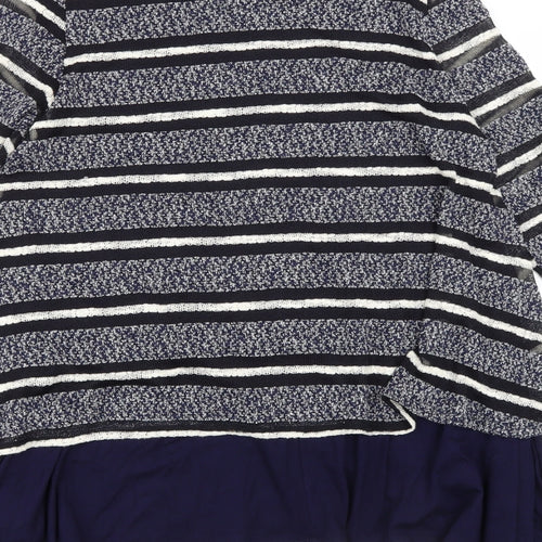 Lakeland Womens Blue Roll Neck  Viscose Pullover Jumper Size 12