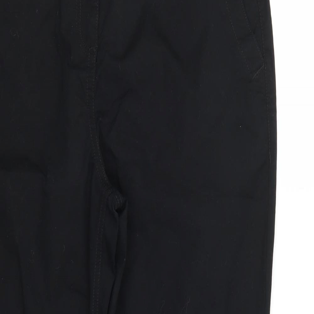 NEXT Womens Black  Cotton Straight Jeans Size 16 L28 in Regular Zip