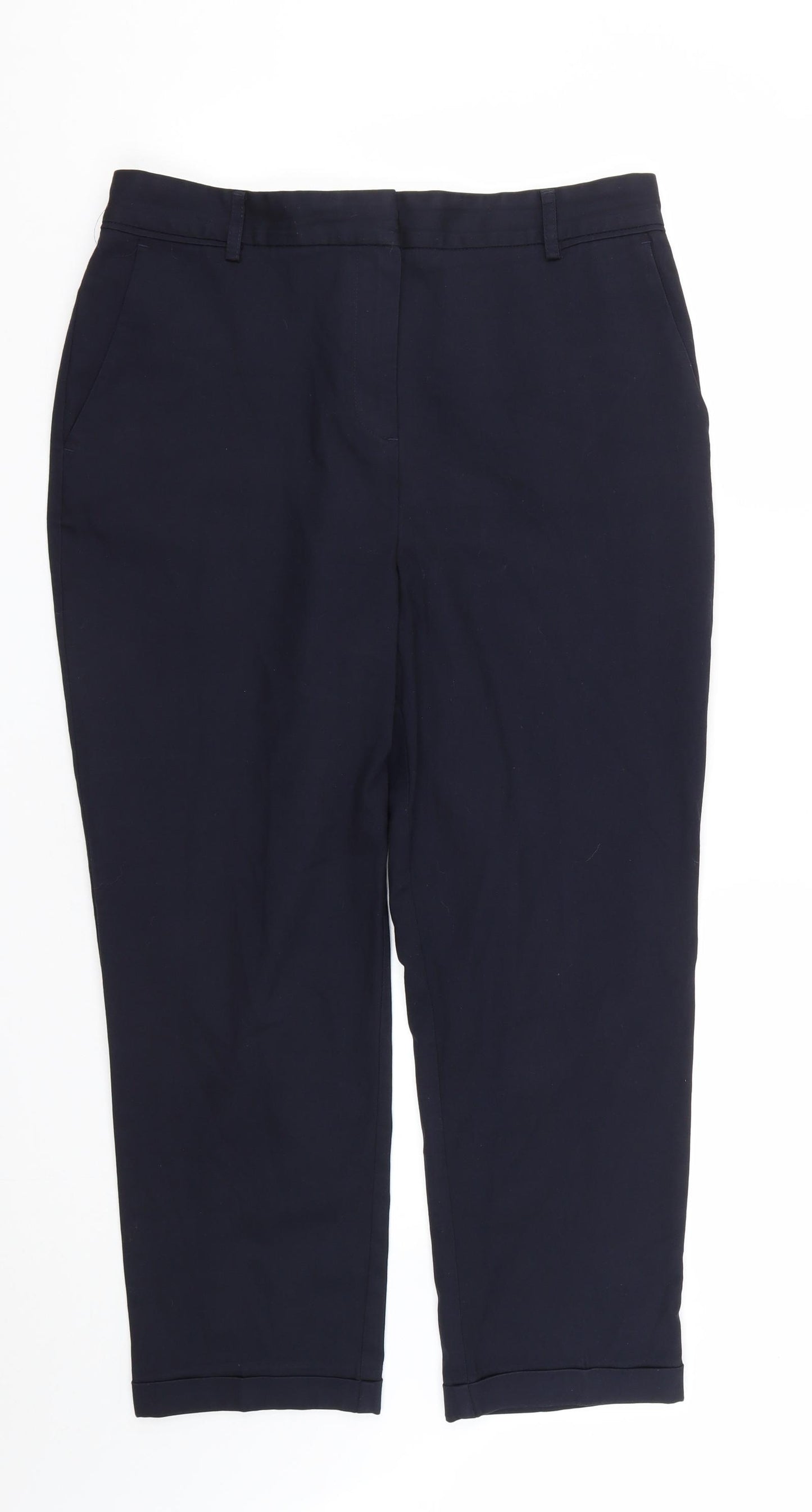 NEXT Womens Blue  Polyester Carrot Trousers Size 34 in L25 in Regular Zip