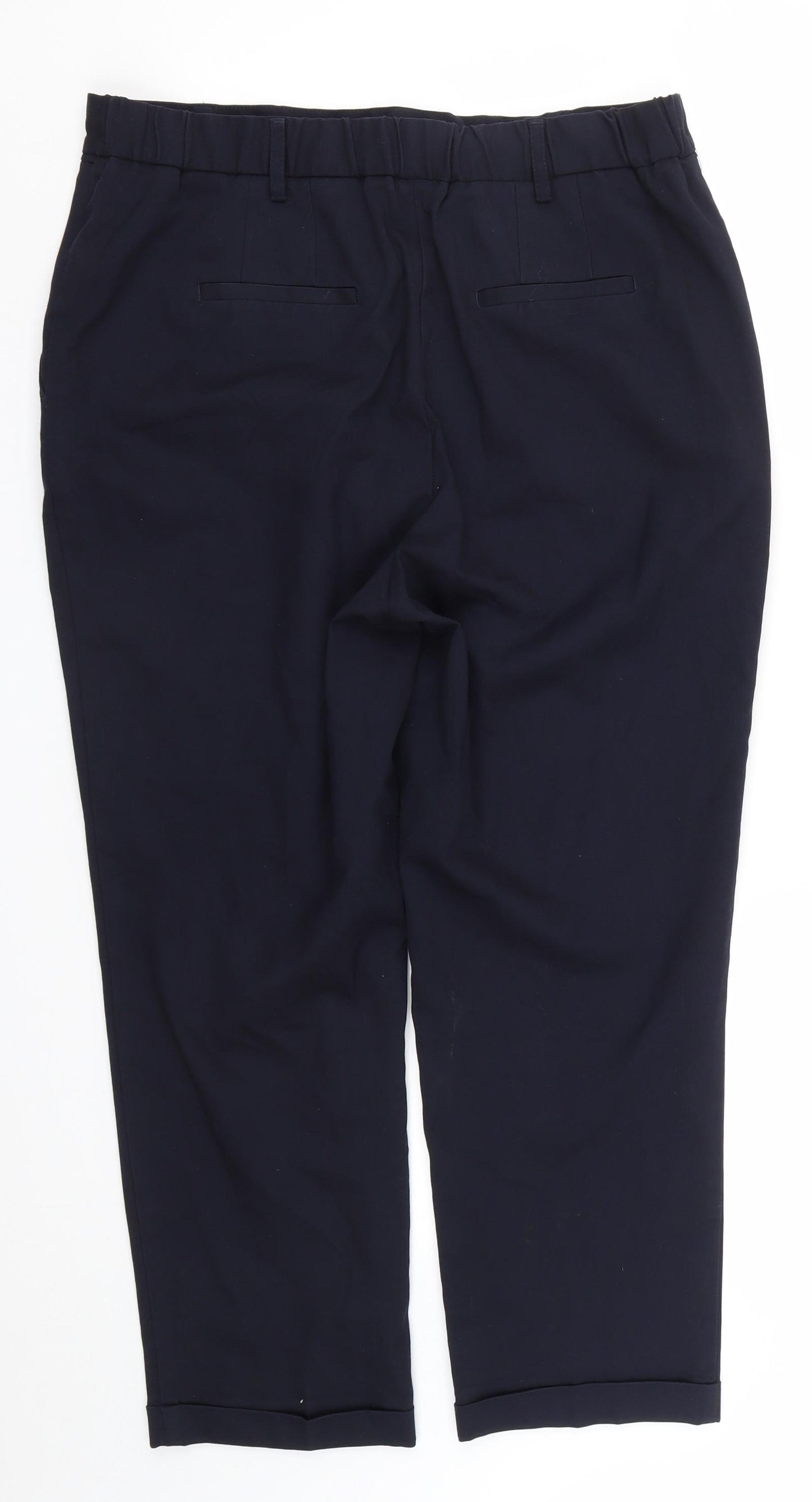 NEXT Womens Blue  Polyester Carrot Trousers Size 34 in L25 in Regular Zip